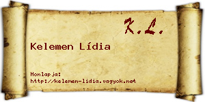 Kelemen Lídia névjegykártya
